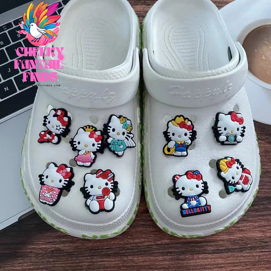 Hellokitty Kuromi Cinnamoroll Shoe Charms PVC Shoe Accessories Decoration Buckle For Clog Sandal Kids X-mas Gifts - Cheeky Fantail Finds
