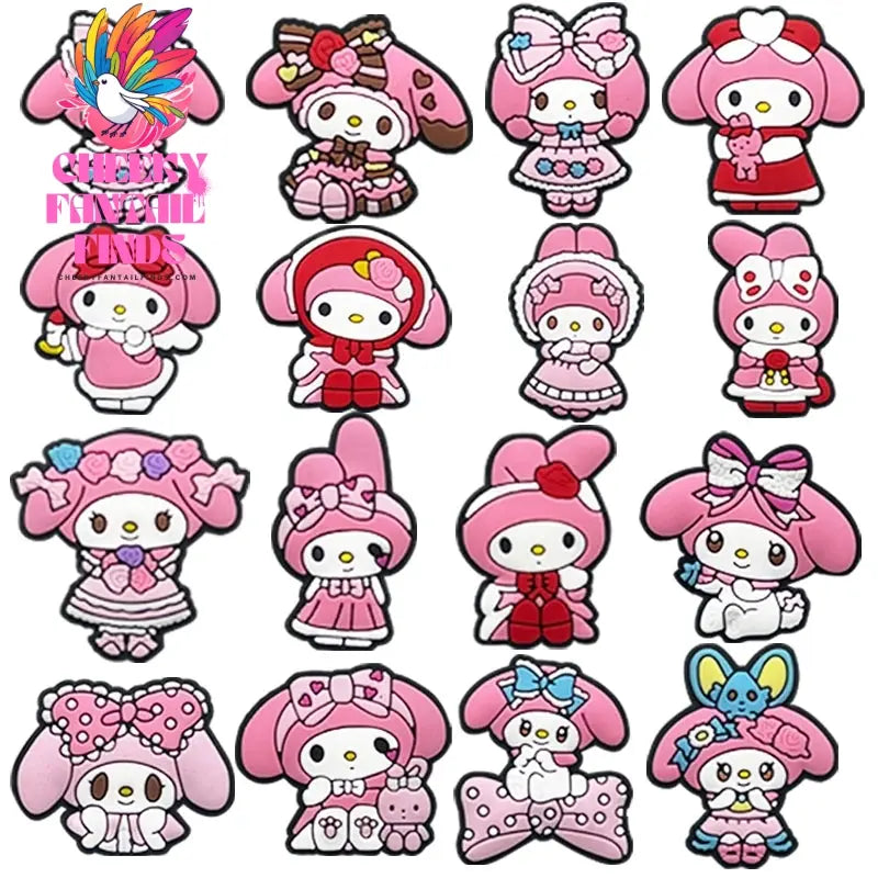 Hellokitty Kuromi Cinnamoroll Shoe Charms PVC Shoe Accessories Decoration Buckle For Clog Sandal Kids X-mas Gifts - Cheeky Fantail Finds