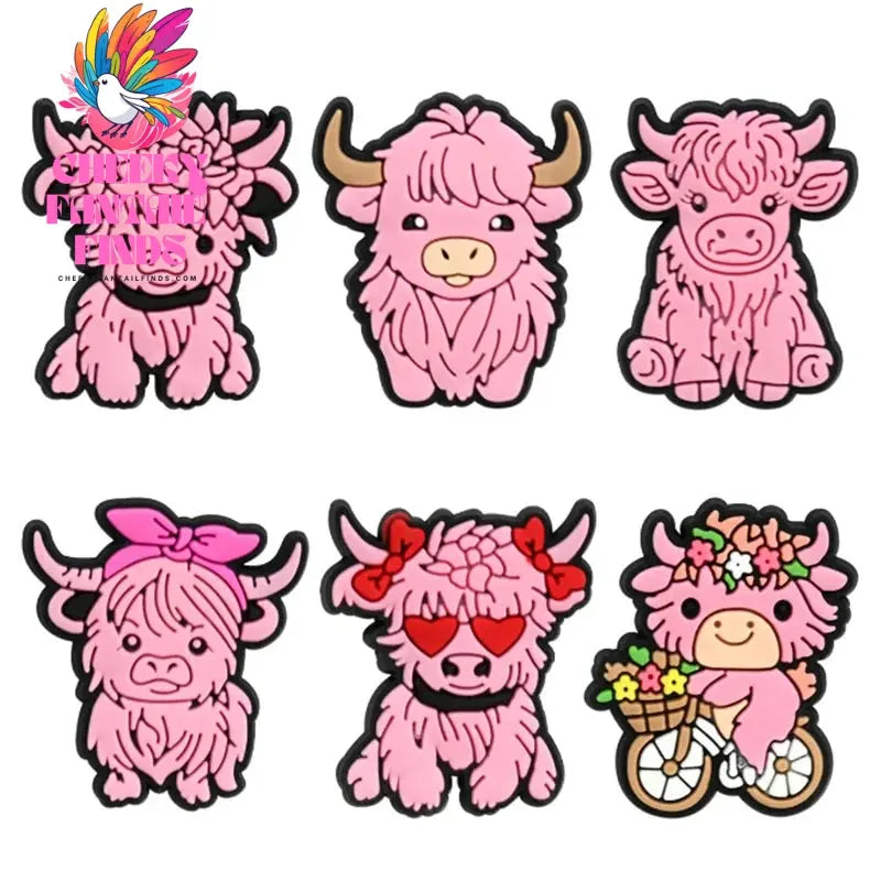 Highland Cow Shoe Charm for Cute Sandals DIY Lovely Animal Shoe Decorations Accessories Slides Sandals Clogs Kids Gifts Cheeky Fantail Finds