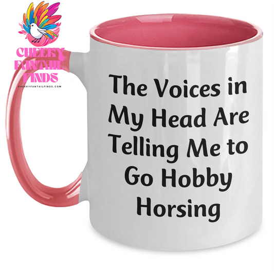Hobby Horsing Fun Gifts from Friends, Inspirational Quote Coffee Mug for Mom, Two Tone Ceramic 11oz, Perfect Mother's Day Unique Gifts for Women - Main
