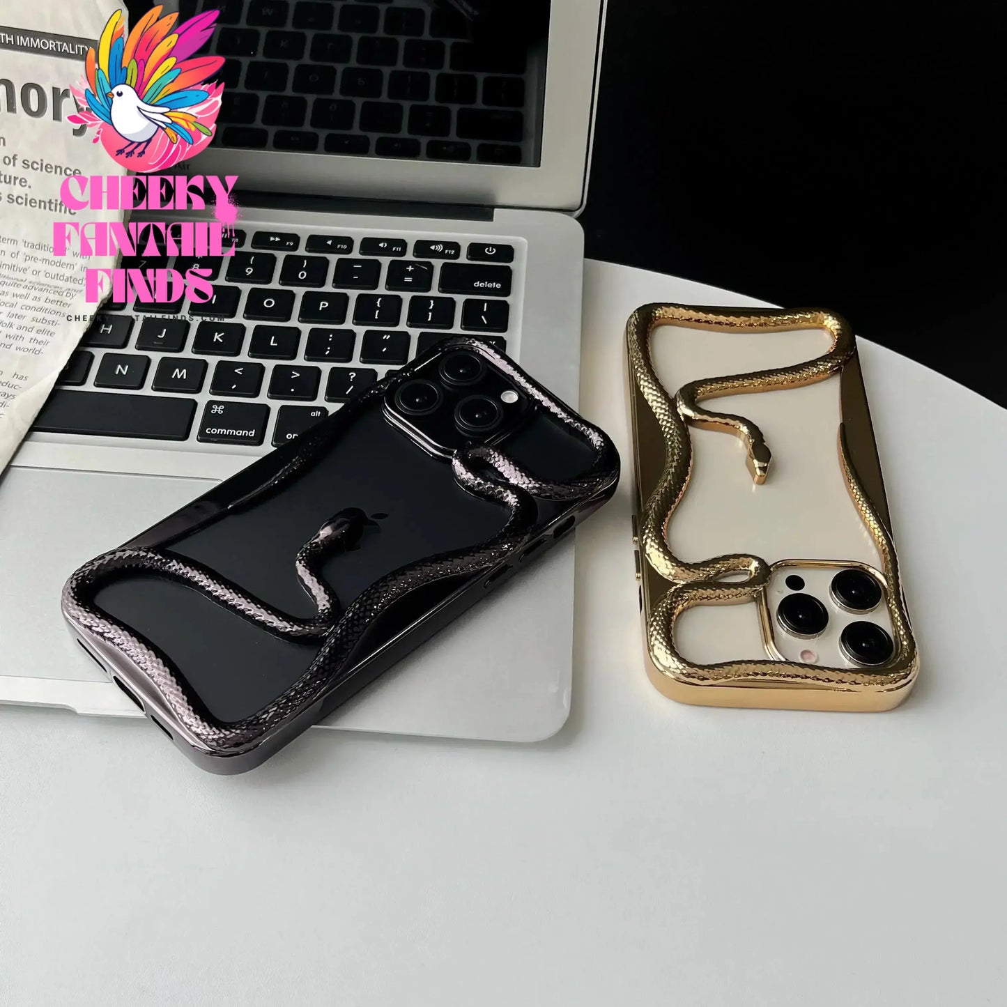 Hollow Snake Plating Phone Case For iPhone 11 12 13 14 15 16 Pro Max 16Pro 15Pro Heat Dissipation Electroplating TPU Soft Cover Cheeky Fantail Finds