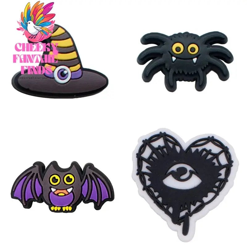 Horror Halloween Shoe Charms for Shoes Accessories Clogs Pins Women Badges Boy Girls Jeans Kids Decorations Shoes Accessories Cheeky Fantail Finds