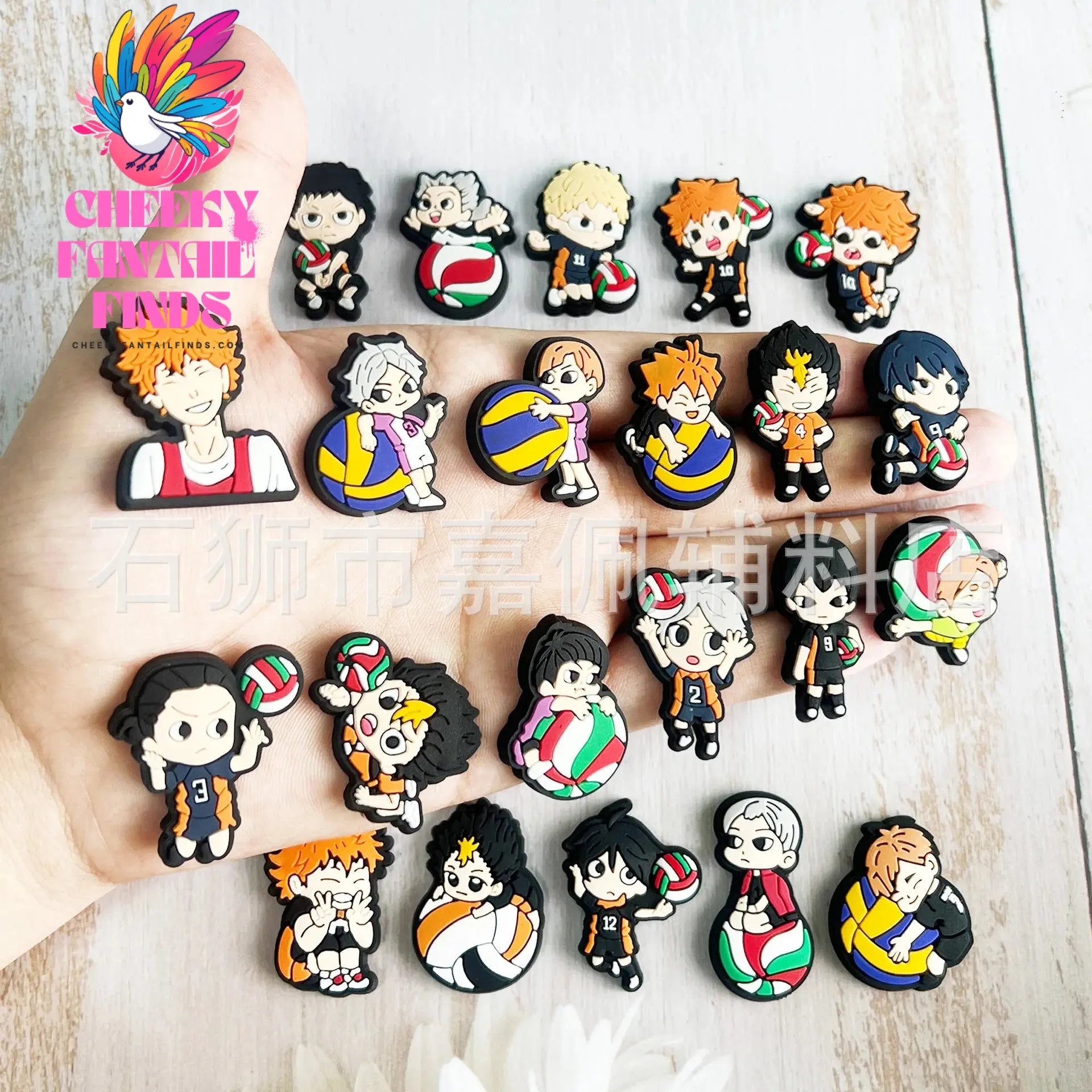 Hot 21Pcs/set Cartoon Kid Shoes Accessories PVC Buckle Decoration Fit for hole shoes bags and bangles Cheeky Fantail Finds