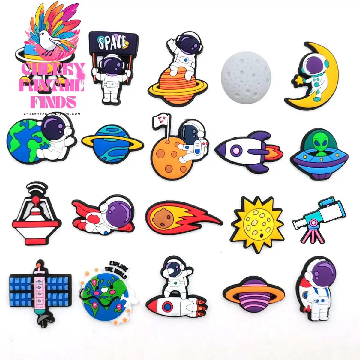 Hot 25 Set Cute Cartoon Shoe Charms for Clogs Sandals Decoration Slippers Accessories for Children Girls Party Gifts Cheeky Fantail Finds