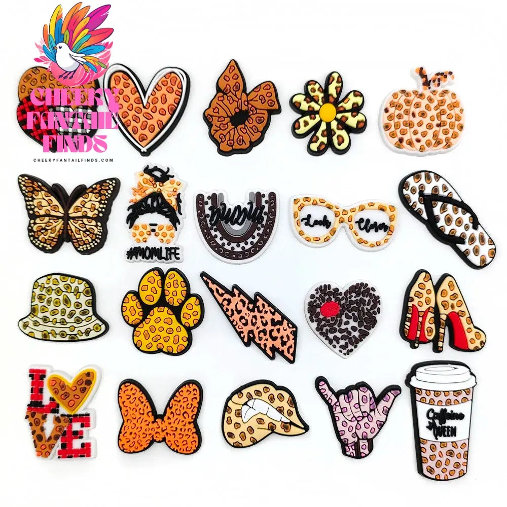 Hot 25 Set Cute Cartoon Shoe Charms for Clogs Sandals Decoration Slippers Accessories for Children Girls Party Gifts Cheeky Fantail Finds