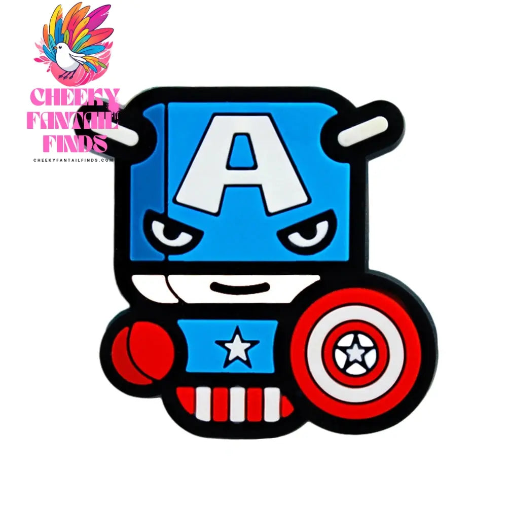 Hot Disney 1PCS Funny Cartoon Marvel Characters DlY Shoe Charms PVC Cool Hero Accessories Decorate Kid Boy Girl X-mas Party Gift Cheeky Fantail Finds