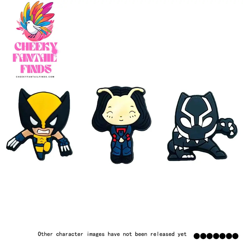 Hot Disney 1PCS Funny Cartoon Marvel Characters DlY Shoe Charms PVC Cool Hero Accessories Decorate Kid Boy Girl X-mas Party Gift Cheeky Fantail Finds
