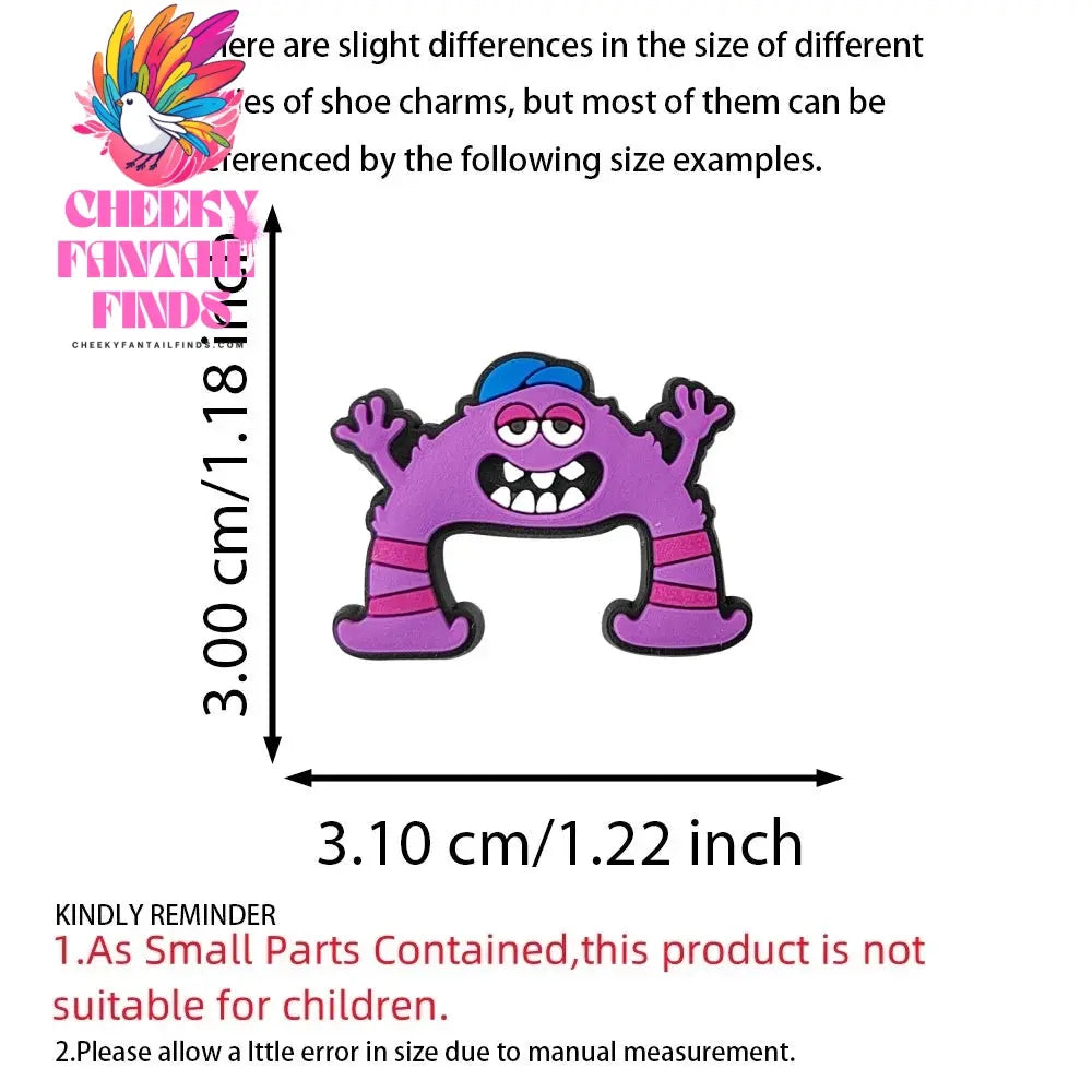 Hot Sale 1-16pcs Cartoon Monsters Inc. University James P Shoe Charms PVC Garden Shoes Buckles Decoration Fit Kids Gift Cheeky Fantail Finds