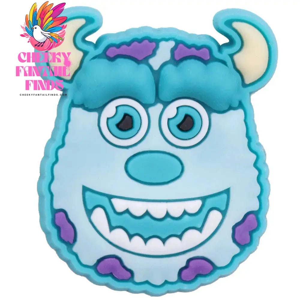 Hot Sale 1-16pcs Cartoon Monsters Inc. University James P Shoe Charms PVC Garden Shoes Buckles Decoration Fit Kids Gift Cheeky Fantail Finds