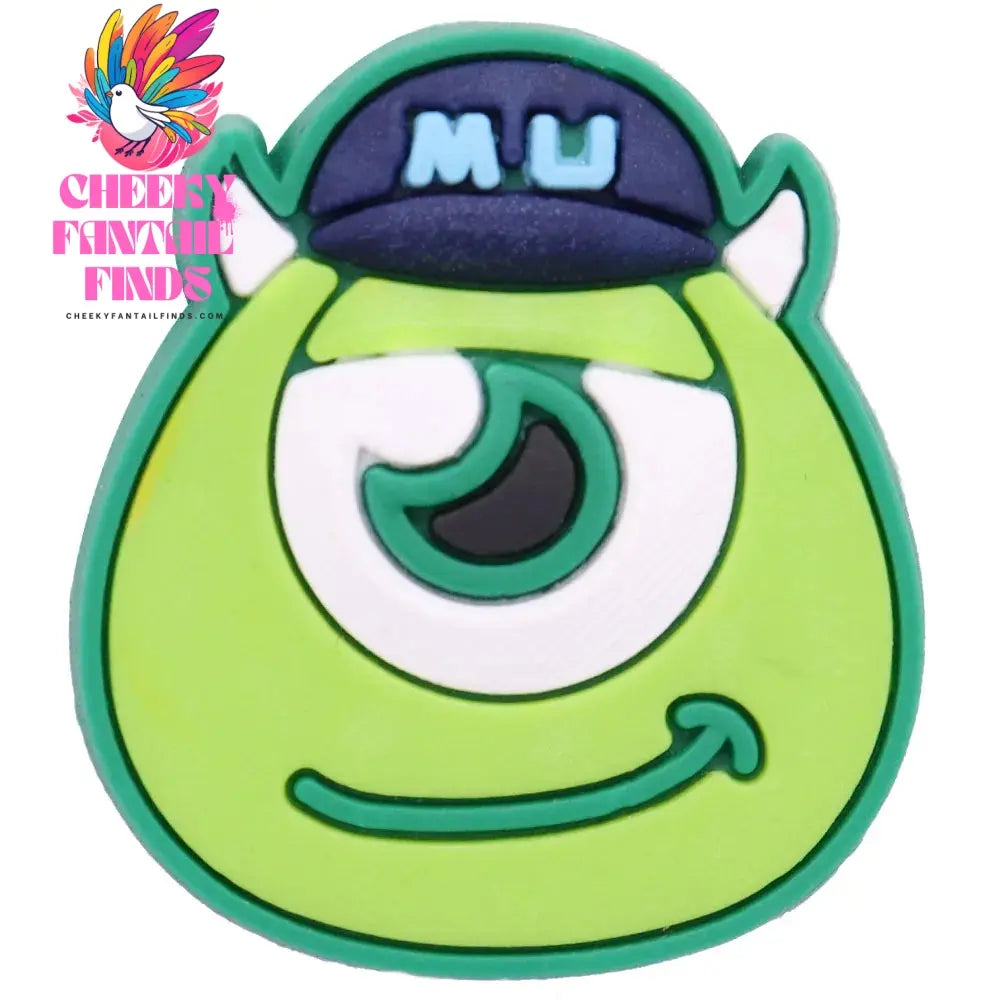 Hot Sale 1-16pcs Cartoon Monsters Inc. University James P Shoe Charms PVC Garden Shoes Buckles Decoration Fit Kids Gift Cheeky Fantail Finds