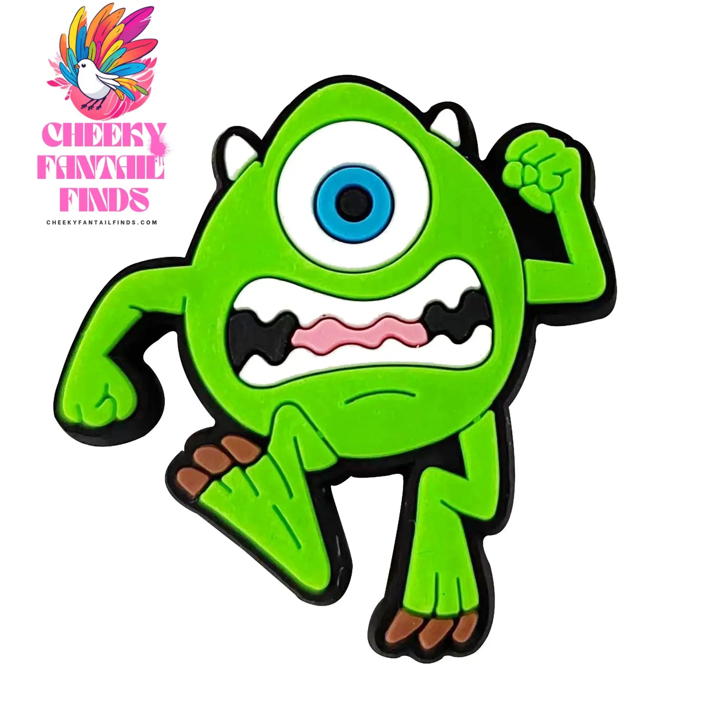 Hot Sale 1-16pcs Cartoon Monsters Inc. University James P Shoe Charms PVC Garden Shoes Buckles Decoration Fit Kids Gift Cheeky Fantail Finds