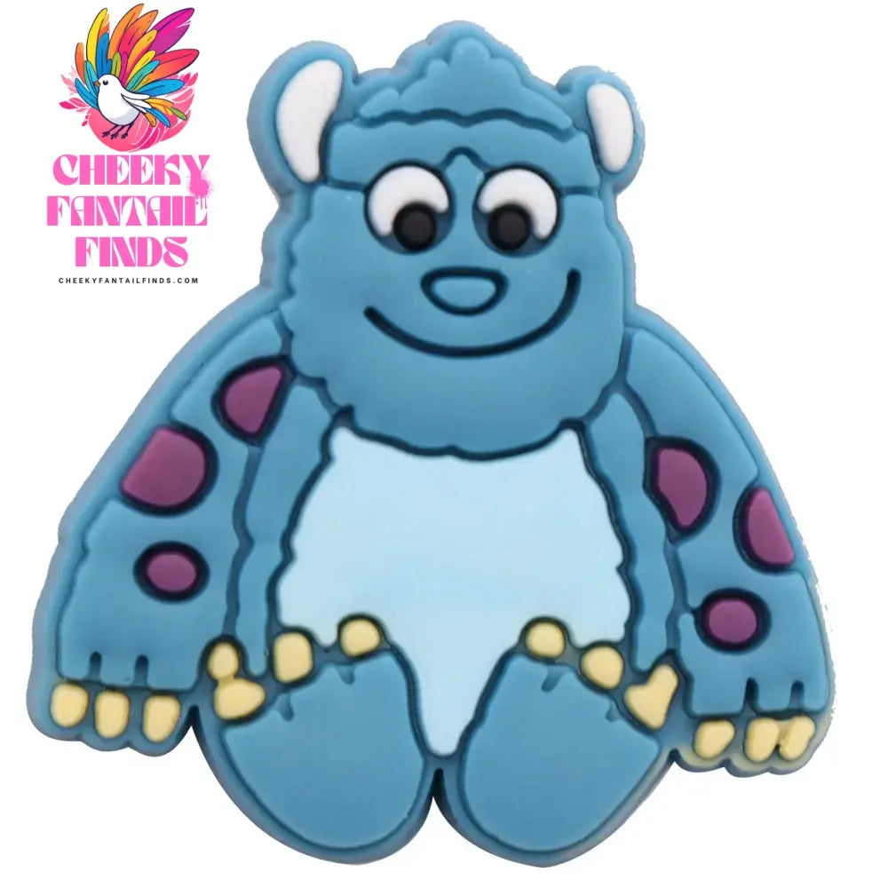 Hot Sale 1-16pcs Cartoon Monsters Inc. University James P Shoe Charms PVC Garden Shoes Buckles Decoration Fit Kids Gift Cheeky Fantail Finds