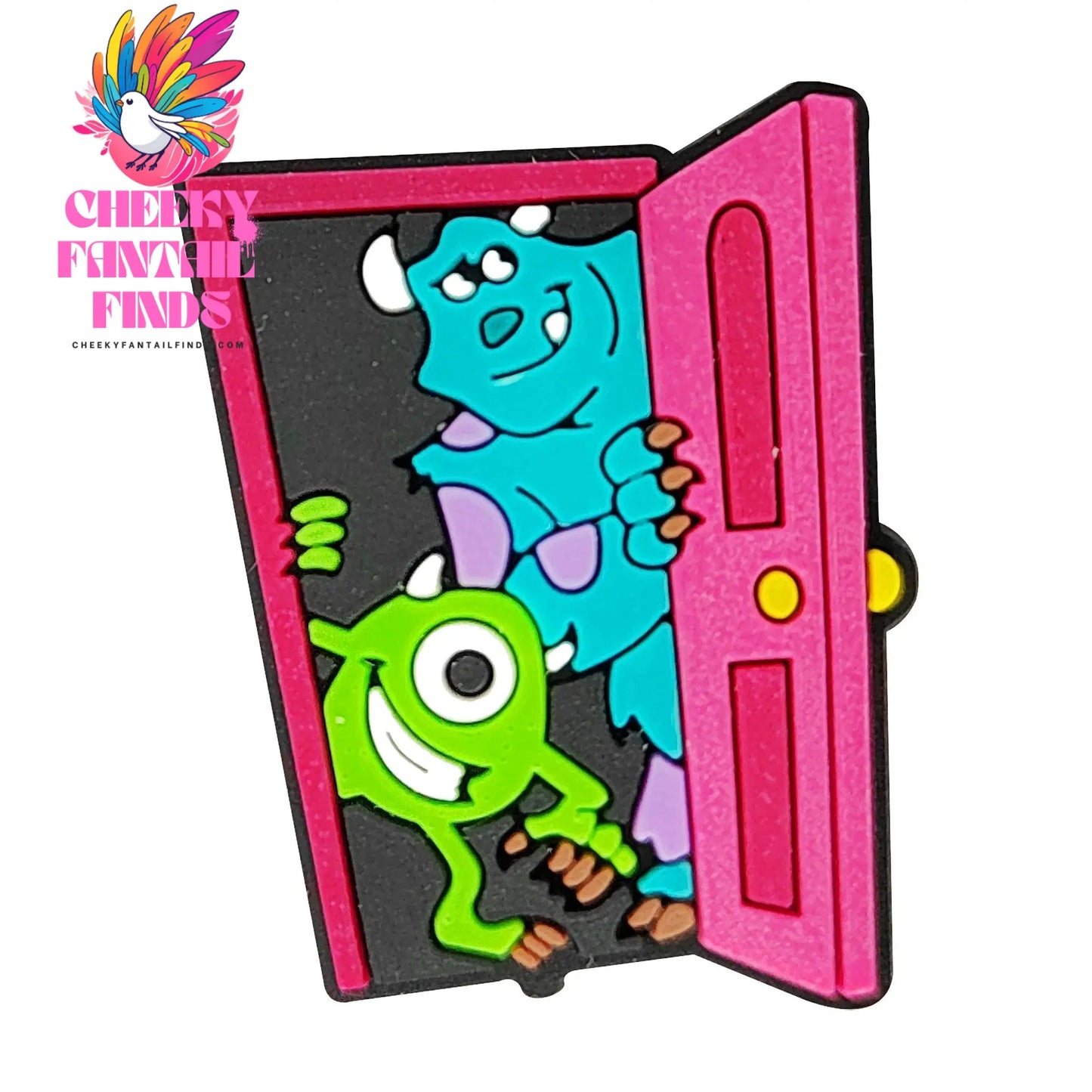 Hot Sale 1-16pcs Cartoon Monsters Inc. University James P Shoe Charms PVC Garden Shoes Buckles Decoration Fit Kids Gift Cheeky Fantail Finds