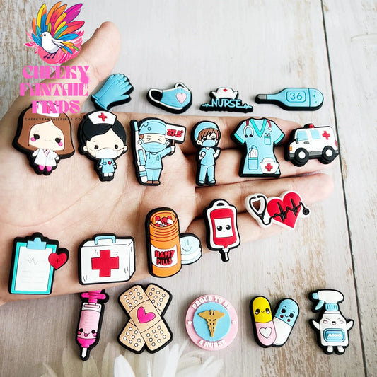 Hot Sale 1Pcs New Arrival medical doctor Shoe Charms Charms Accessories Pin Decorations Kid's Women Party Favor Gifts - Cheeky Fantail Finds