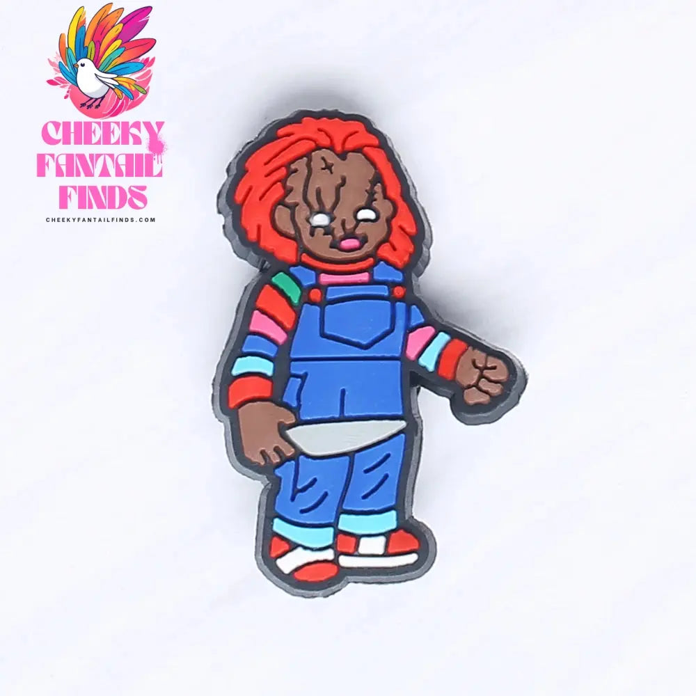 Hot Sale 1pcs Halloween Horror Movies PVC Shoe Charms accessories Decoration Buckles Accessories Fit Bands Bracelets Cheeky Fantail Finds