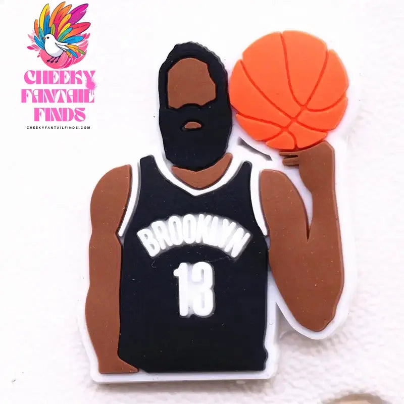 Hot Sale 1pcs Sports Basketball Allstar Shoe ball Charms PVC for James BROOKLYN Slippers Accessories Clogs Decorations Kid's Gifts Cheeky Fantail Finds