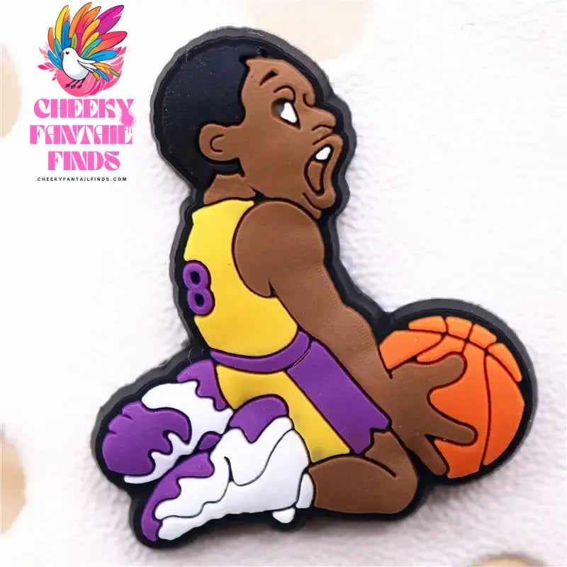Hot Sale 1pcs Sports Basketball Allstar Shoe ball Charms PVC for James BROOKLYN Slippers Accessories Clogs Decorations Kid's Gifts Cheeky Fantail Finds