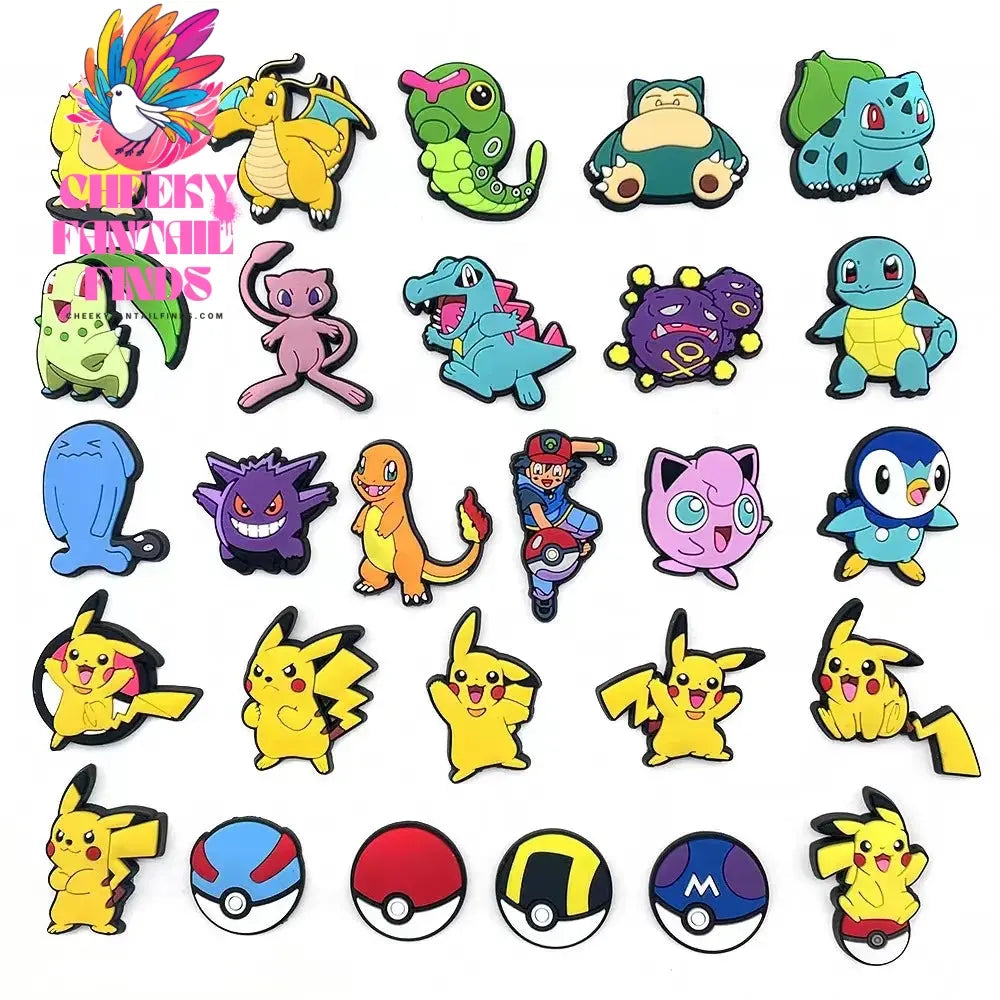 Hot Sell 3 Set Cartoon series Shoe Charms Charms Shoe Decoration PVC Decoration Cheeky Fantail Finds