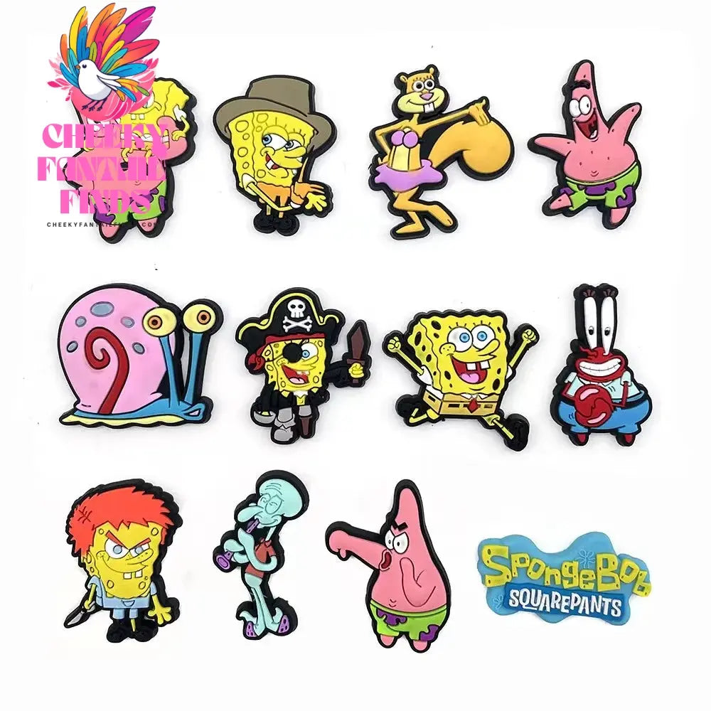 Hot Sell 4 Set Cartoon series Shoe Charms Charms Shoe Decoration PVC Decoration Cheeky Fantail Finds