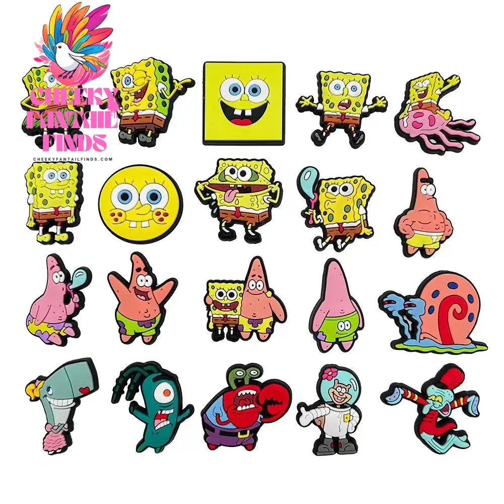 Hot Sell 4 Set Cartoon series Shoe Charms Charms Shoe Decoration PVC Decoration Cheeky Fantail Finds