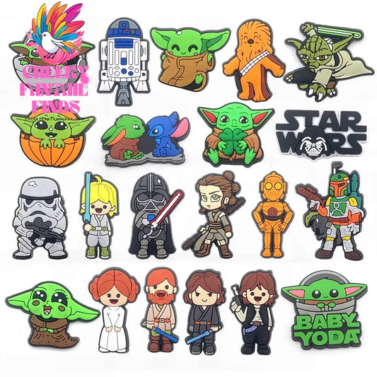 Hot Toys Star Warz PVC Shoes Charms Cartoon Sandals Accessories for Clogs Decorate Buckle Boys Kids X-mas Gifts - Cheeky Fantail Finds