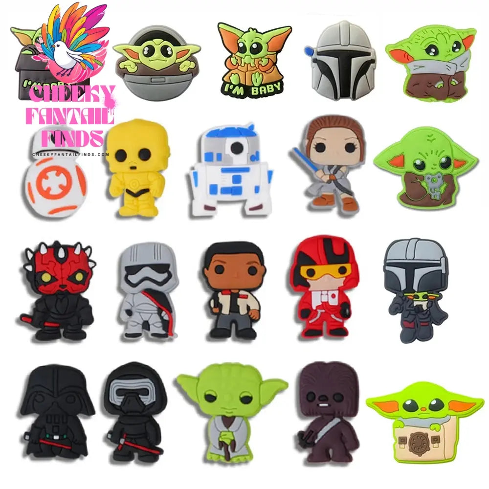Hot Toys Star Warz PVC Shoes Charms Cartoon Sandals Accessories for Clogs Decorate Buckle Boys Kids X-mas Gifts - Cheeky Fantail Finds