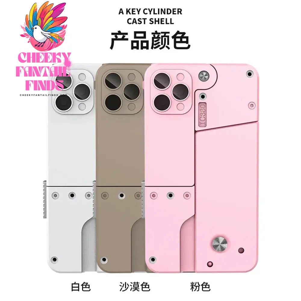 IC380 Foldable Phone Case Shape Pistol Creative Toy Bullet Gun with Bullet Adult Children Cute Case Model Phone Accessories Cheeky Fantail Finds