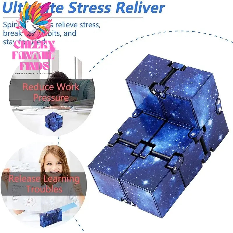 Infinity Cube Flip Adhd Toys Anxiety Toy Fingertips for Game Puzzle Antistress Magic Finger Fidget Autism Hand Gifts Children Cheeky Fantail Finds
