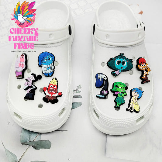Inside Out 2 theme pvc material, surrounding cartoon, shoe accessories, DIY decorative children's small gifts Cheeky Fantail Finds