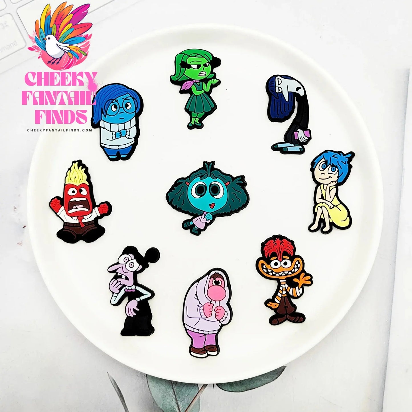 Inside Out 2 theme pvc material, surrounding cartoon, shoe accessories, DIY decorative children's small gifts Cheeky Fantail Finds
