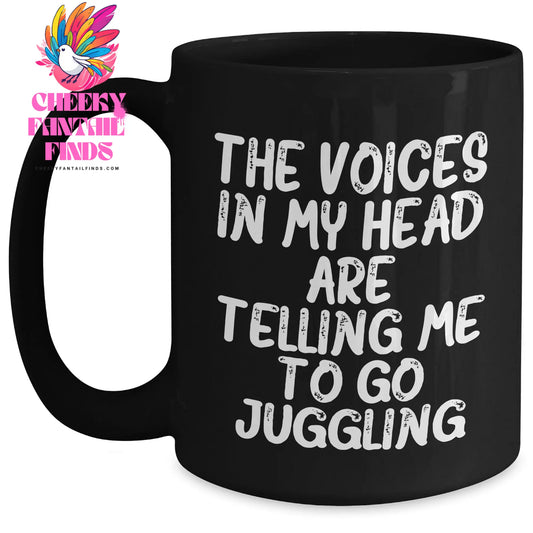 Juggling Enthusiast Gifts from Friends, Unique Black Coffee Mugs, Funny Quote, Juggling Love, Father's Day Unique Gifts for Men - Main