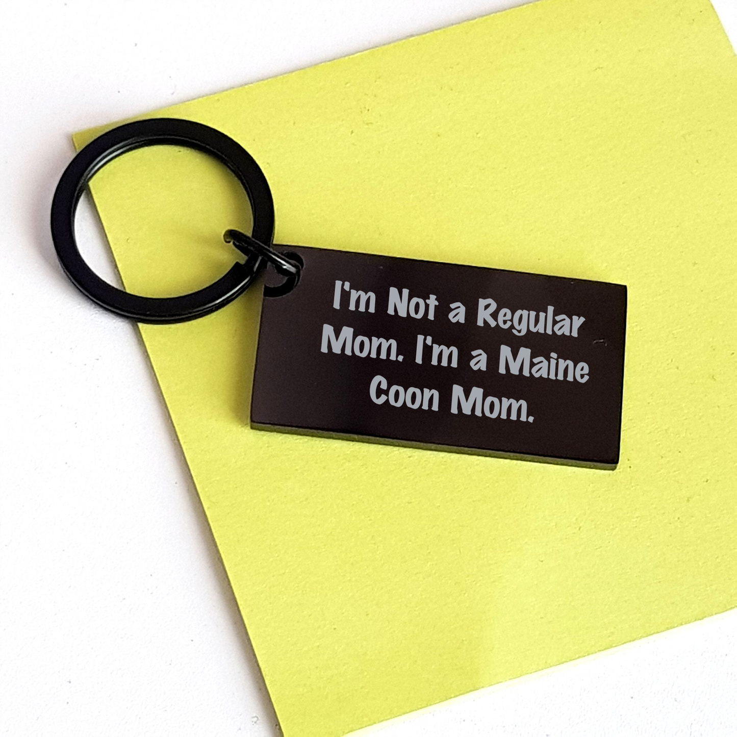 Maine Coon Cat Mom Keychain, Funny Gift from Mom to Grad, 'I'm Not A Regular Mom. I'm A Maine Coon Mom.' for Cat Lovers, Keychain for Women, Gifts from Mom to Daughter, Son, Friend, Coworker, Family - Image 3