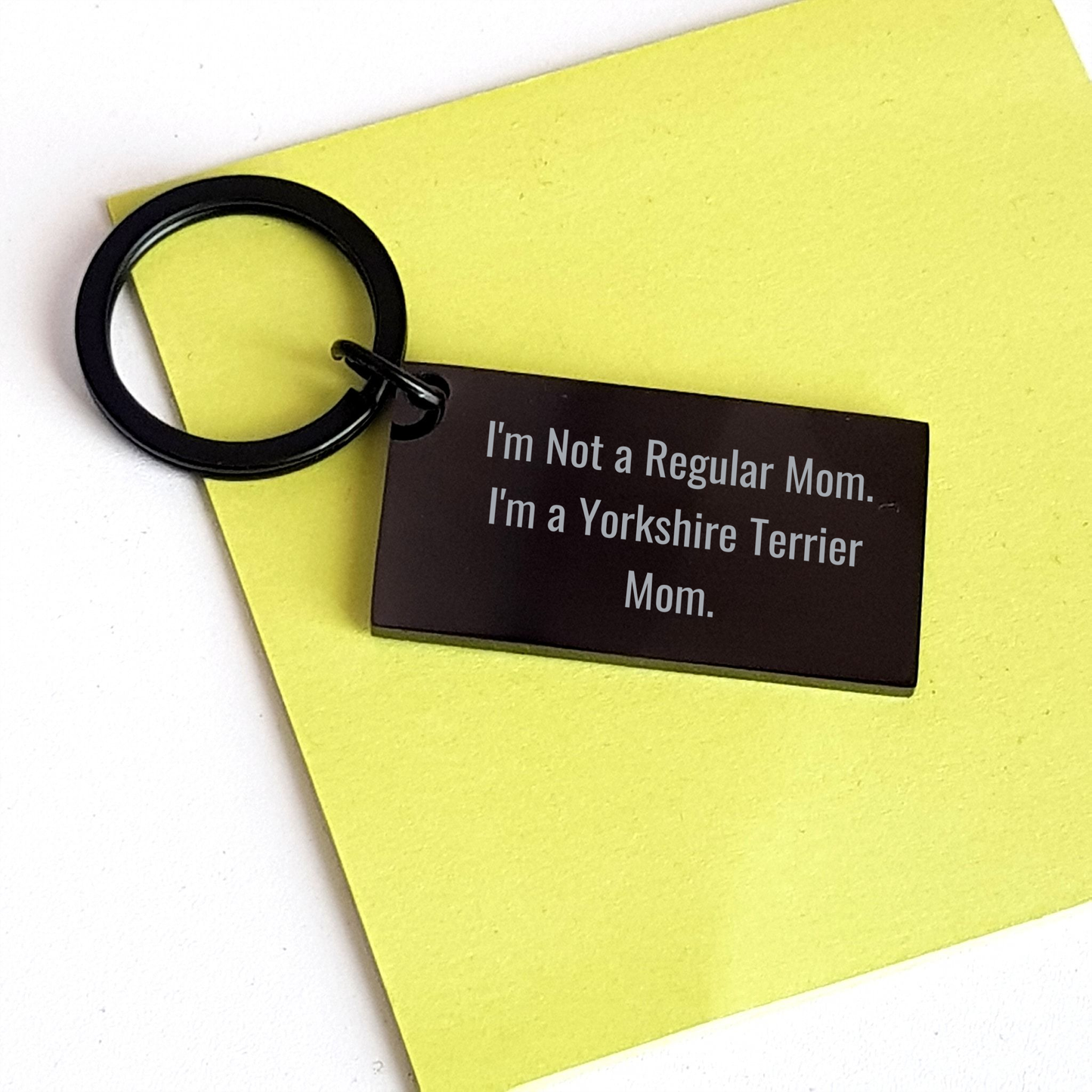 Yorkshire Terrier Dog Mom Funny Keychain Gifts from Mom for Dad's Unique Father's Day - Image 3