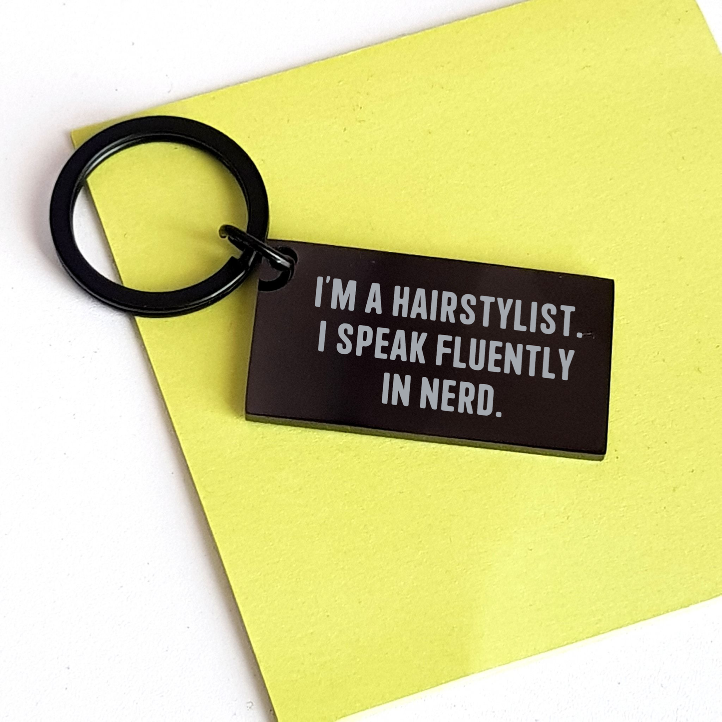 Hairstylist Gifts from Friends - Funny Keychain for Men - I'm A Hairstylist. I Speak Fluently In genius. - Father's Day Unique Gifts - Image 3