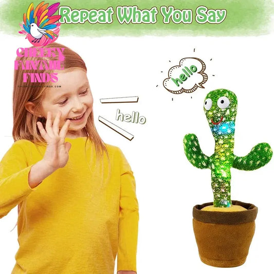 Kids Dancing Talking Cactus Toys Interactive Talking Sunny Cactus Electronic Plush Toy Home Decoration for Children Xmas Gifts Cheeky Fantail Finds