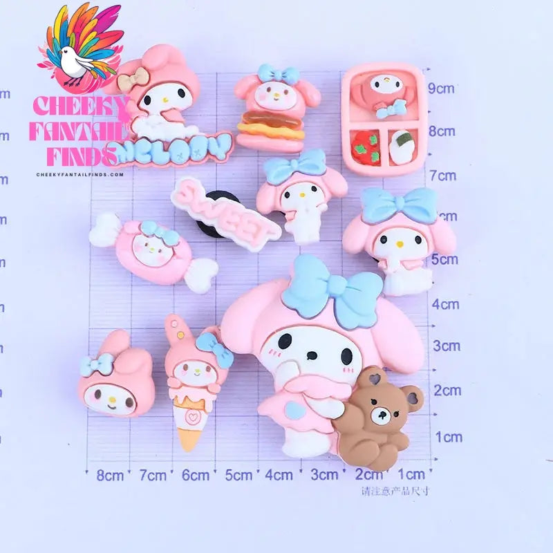 Kitty Shoe Accessories Cinnamon Dog Dog Melody Anime ShoeFlower Shoe Buckle Children's Gifts Cheeky Fantail Finds