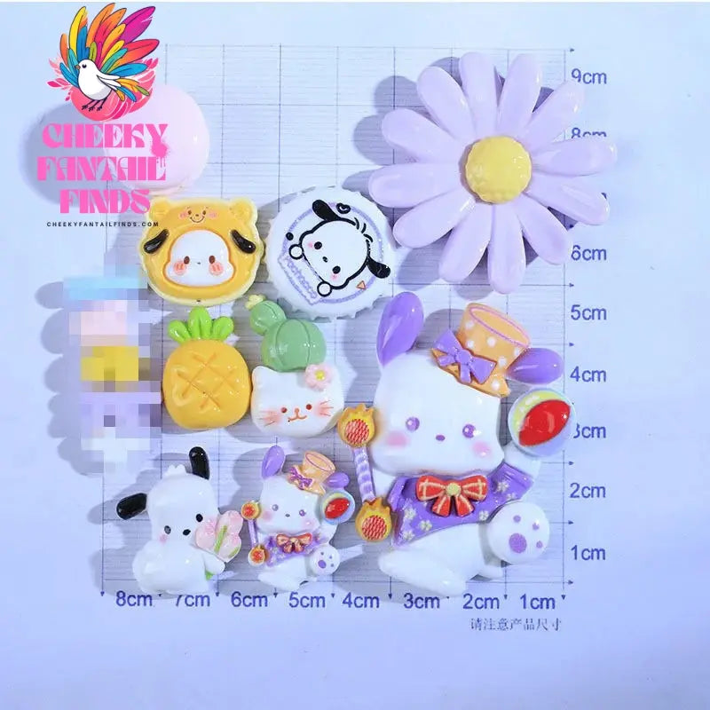 Kitty Shoe Accessories Cinnamon Dog Dog Melody Anime ShoeFlower Shoe Buckle Children's Gifts Cheeky Fantail Finds