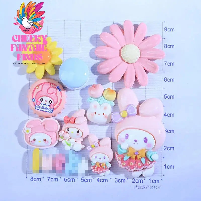 Kitty Shoe Accessories Cinnamon Dog Dog Melody Anime ShoeFlower Shoe Buckle Children's Gifts Cheeky Fantail Finds