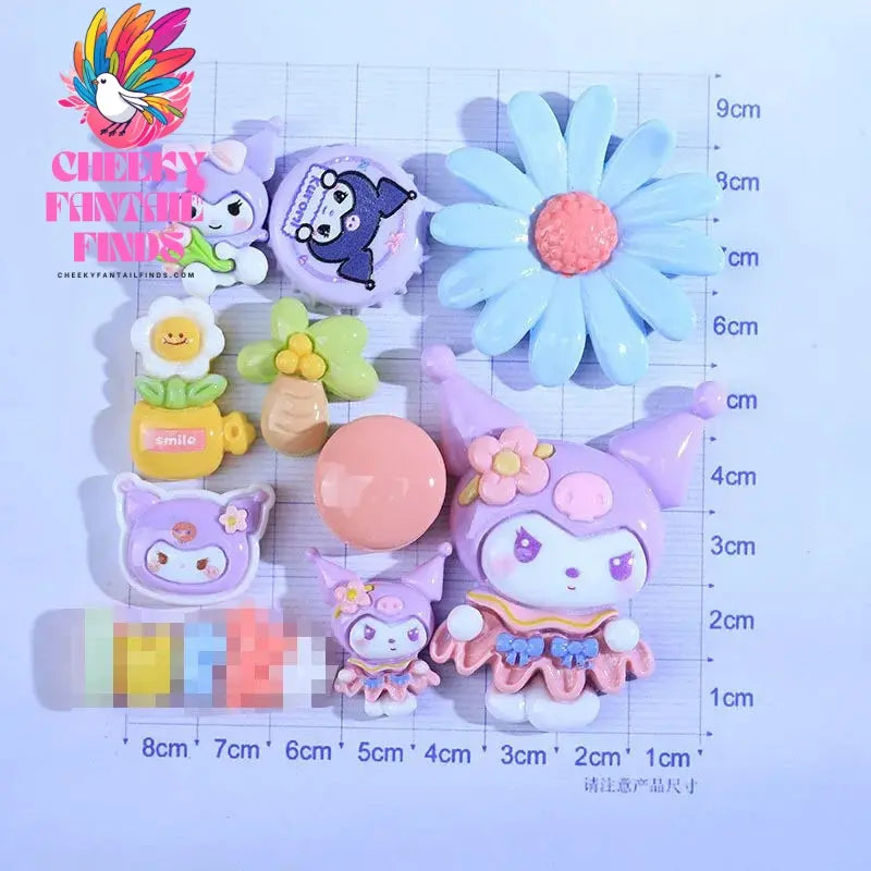 Kitty Shoe Accessories Cinnamon Dog Dog Melody Anime ShoeFlower Shoe Buckle Children's Gifts Cheeky Fantail Finds