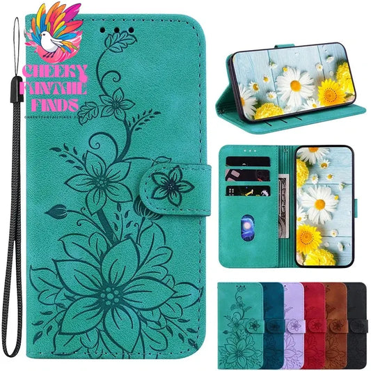 Leather Phone Case For Samsung Galaxy A56 A55 A54 A53 A52 A35 A36 A34 A42 A26 A25 A23 A14 A15 A12 A16 5G Card Slot Wallet Cover Cheeky Fantail Finds