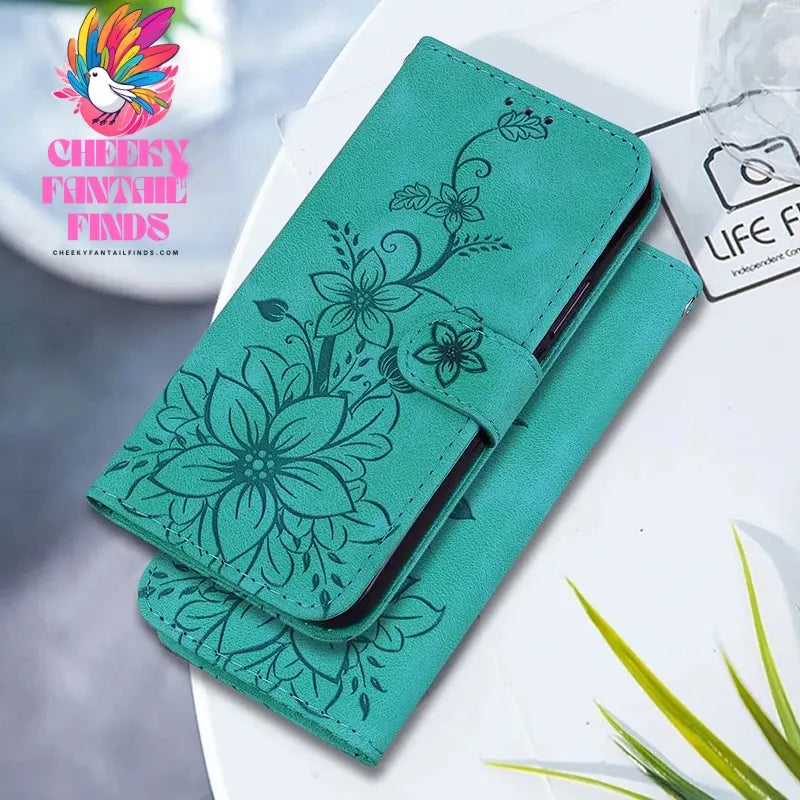 Leather Phone Case For Samsung Galaxy A56 A55 A54 A53 A52 A35 A36 A34 A42 A26 A25 A23 A14 A15 A12 A16 5G Card Slot Wallet Cover Cheeky Fantail Finds