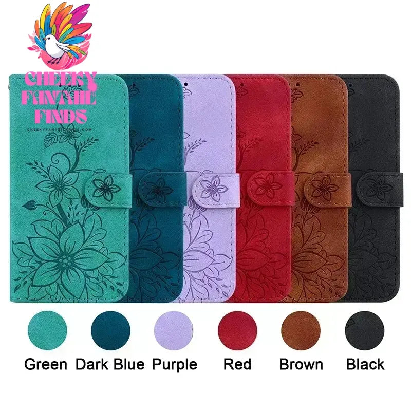 Leather Phone Case For Samsung Galaxy A56 A55 A54 A53 A52 A35 A36 A34 A42 A26 A25 A23 A14 A15 A12 A16 5G Card Slot Wallet Cover Cheeky Fantail Finds