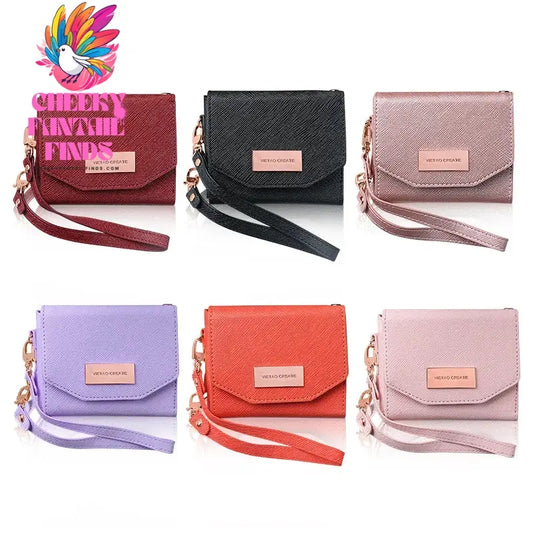 Leather Wallet Case for Samsung Galaxy Z Flip 4, 3, Z4, Z3, z flip 5 phone case with hand strap,z flip 6 case Cheeky Fantail Finds