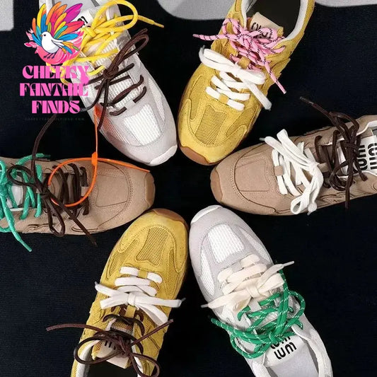 Length 100cm DIY Freedly Round Leather Colorful Shoelaces Canvas Casual Boots Shoe Laces Rope Shoestrings Cheeky Fantail Finds