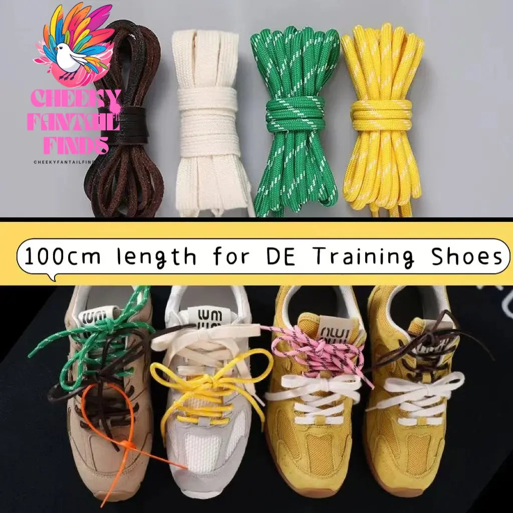 Length 100cm DIY Freedly Round Leather Colorful Shoelaces Canvas Casual Boots Shoe Laces Rope Shoestrings Cheeky Fantail Finds