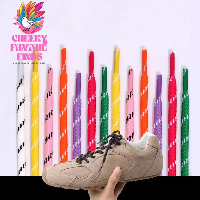 Length 100cm DIY Freedly Round Leather Colorful Shoelaces Canvas Casual Boots Shoe Laces Rope Shoestrings Cheeky Fantail Finds