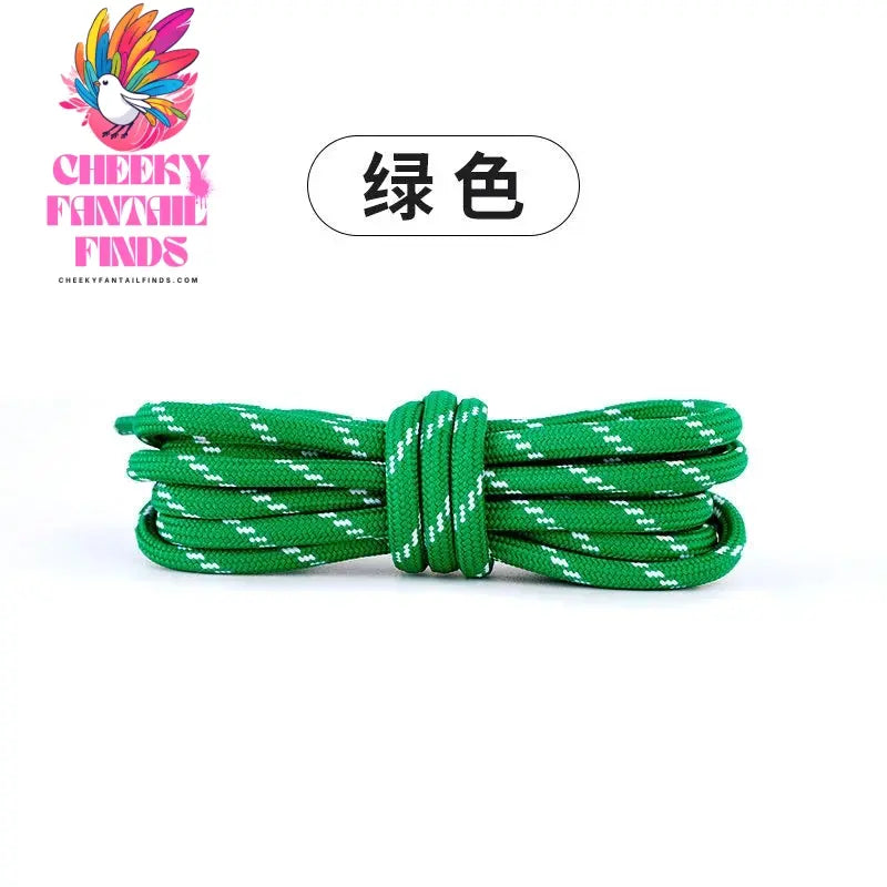 Length 100cm DIY Freedly Round Leather Colorful Shoelaces Canvas Casual Boots Shoe Laces Rope Shoestrings Cheeky Fantail Finds