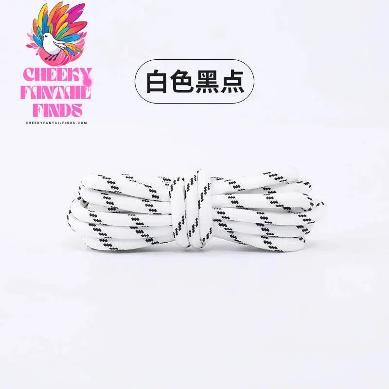 Length 100cm DIY Freedly Round Leather Colorful Shoelaces Canvas Casual Boots Shoe Laces Rope Shoestrings Cheeky Fantail Finds