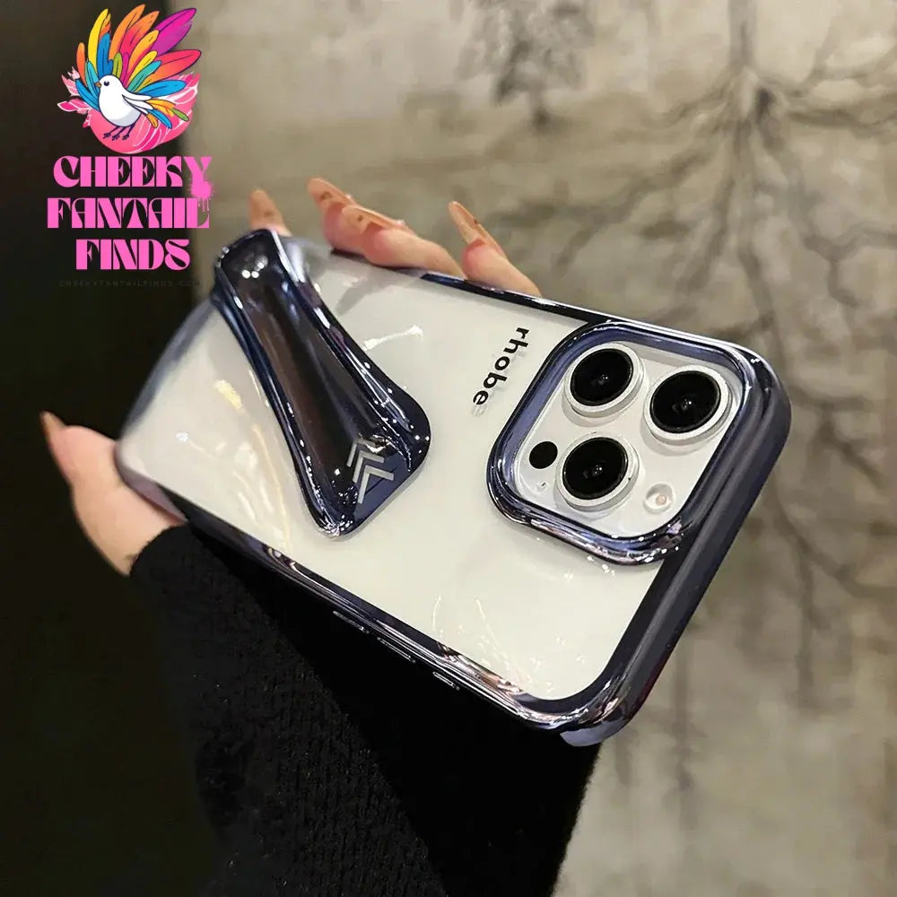 Lipstick Plating DIY Rhodes Phone Case for IPhone 16 15 14 13 12 11 Pro Max Plus Portable Lip Gloss Holder Hot Clear Cover Cheeky Fantail Finds