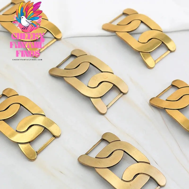 Loafer Bronze Hardware Buckle Accessories Shoe Flower Accessories Trend New Slippers Handmade DIY Women's Shoes Leather Buckle Cheeky Fantail Finds